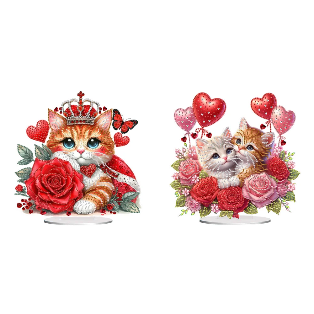 Acrylic Special Shape Red Rose Cat Diamond Painting Desktop Ornaments for Home
Acrylic Special Shape Red Rose Cat Diamond Painting Desktop Ornaments for Home