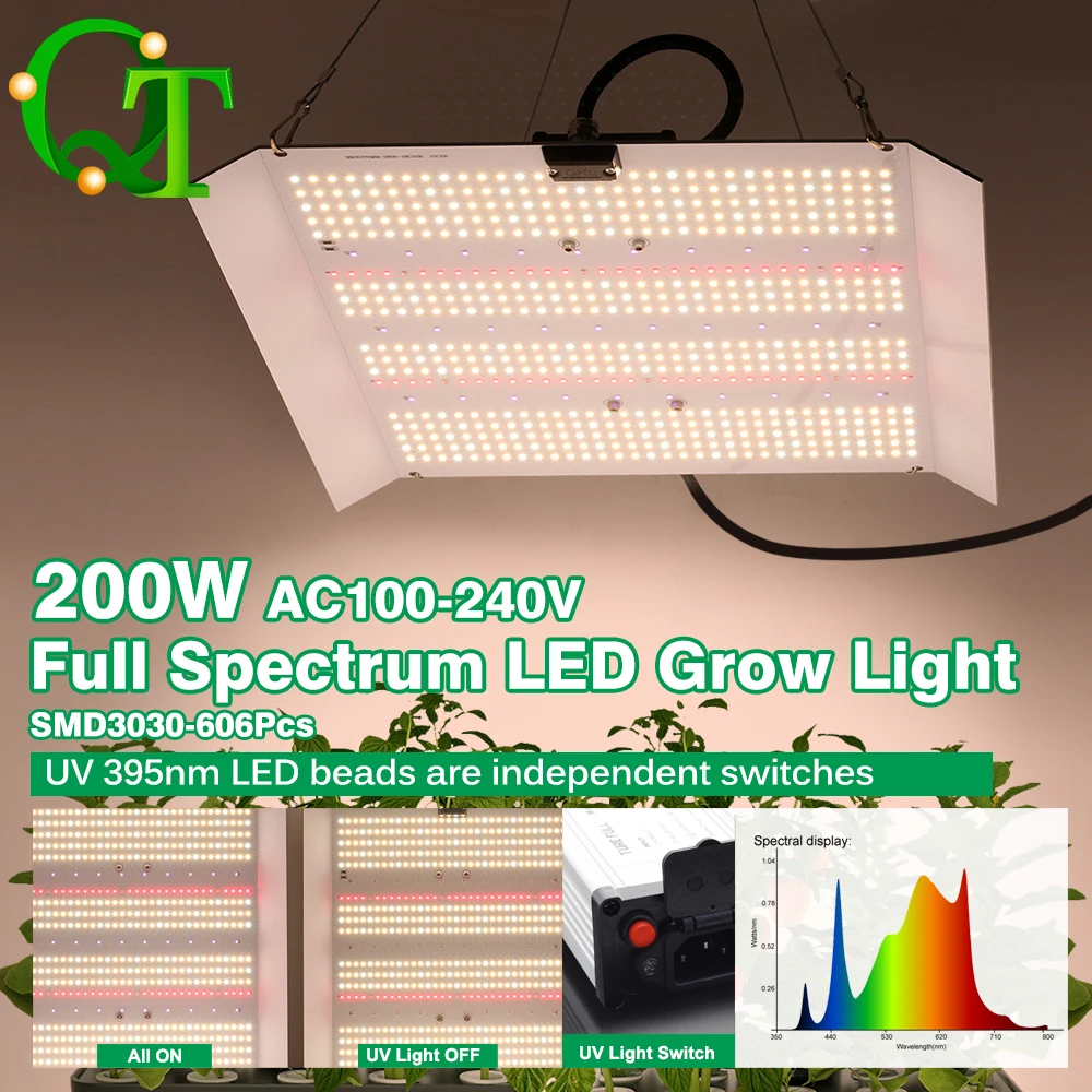 200W Full Spectrum Plant Light SMD3030 LED High PPFD Greenhouse Flower Plant Cultivation Light-Daisy Chain Funtiuon
200W Full Spectrum Plant Light SMD3030 LED High PPFD Greenhouse Flower Plant Cultivation Light-Daisy Chain Funtiuon