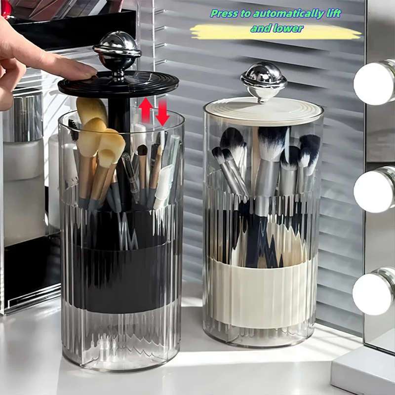 Automatic Lifting Makeup Brushes Holder Dustproof Makeup Brush Holder Desktop Makeup Tools Lipstick Eyebrow Pen Holder Container
Automatic Lifting Makeup Brushes Holder Dustproof Makeup Brush Holder Desktop Makeup Tools Lipstick Eyebrow Pen Holder Container