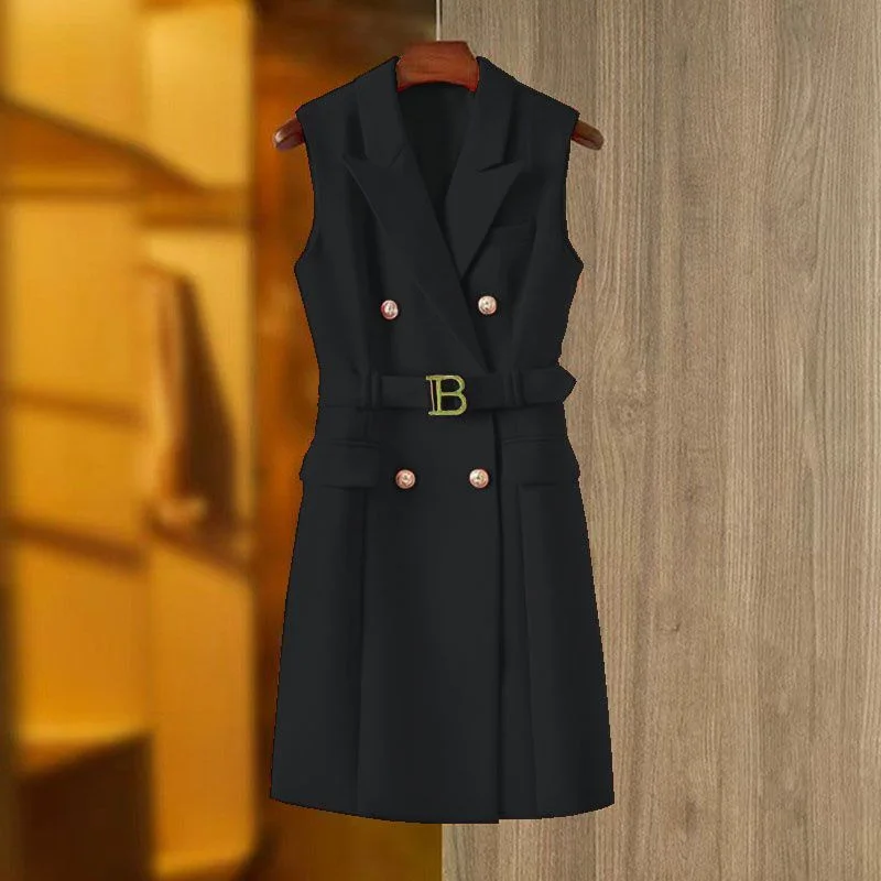 Spring Autumn 2026 Take Sleeveless Coat Belt Vest Women Suit Jacket Waistcoat Mid-Long Commuter Blazer Vintage Dress Female
Spring Autumn 2026 Take Sleeveless Coat Belt Vest Women Suit Jacket Waistcoat Mid-Long Commuter Blazer Vintage Dress Female