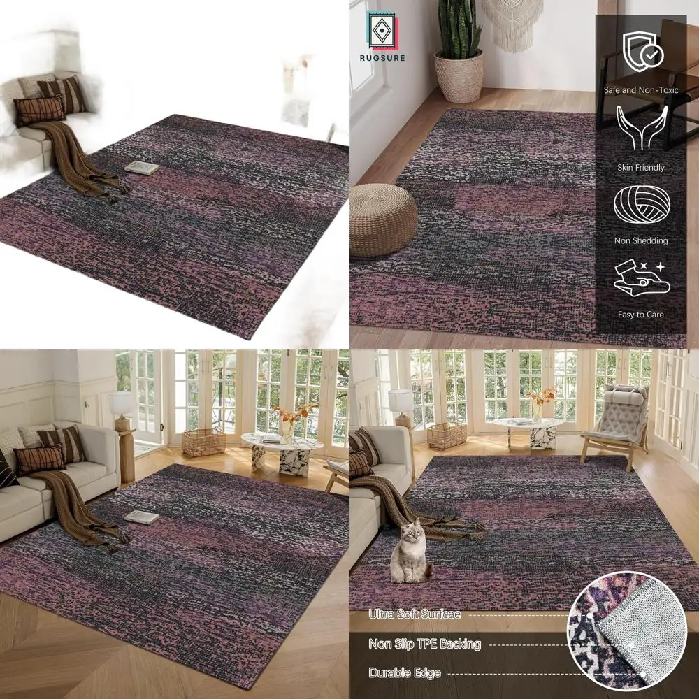 5x7 Burgundy Washable Area Rug - 1/6 Thick, Stain and Water Resistant, Non-Slip, Suitable for Living Room, Bedroom, Nursery, Pet
5x7 Burgundy Washable Area Rug - 1/6 Thick, Stain and Water Resistant, Non-Slip, Suitable for Living Room, Bedroom, Nursery, Pet