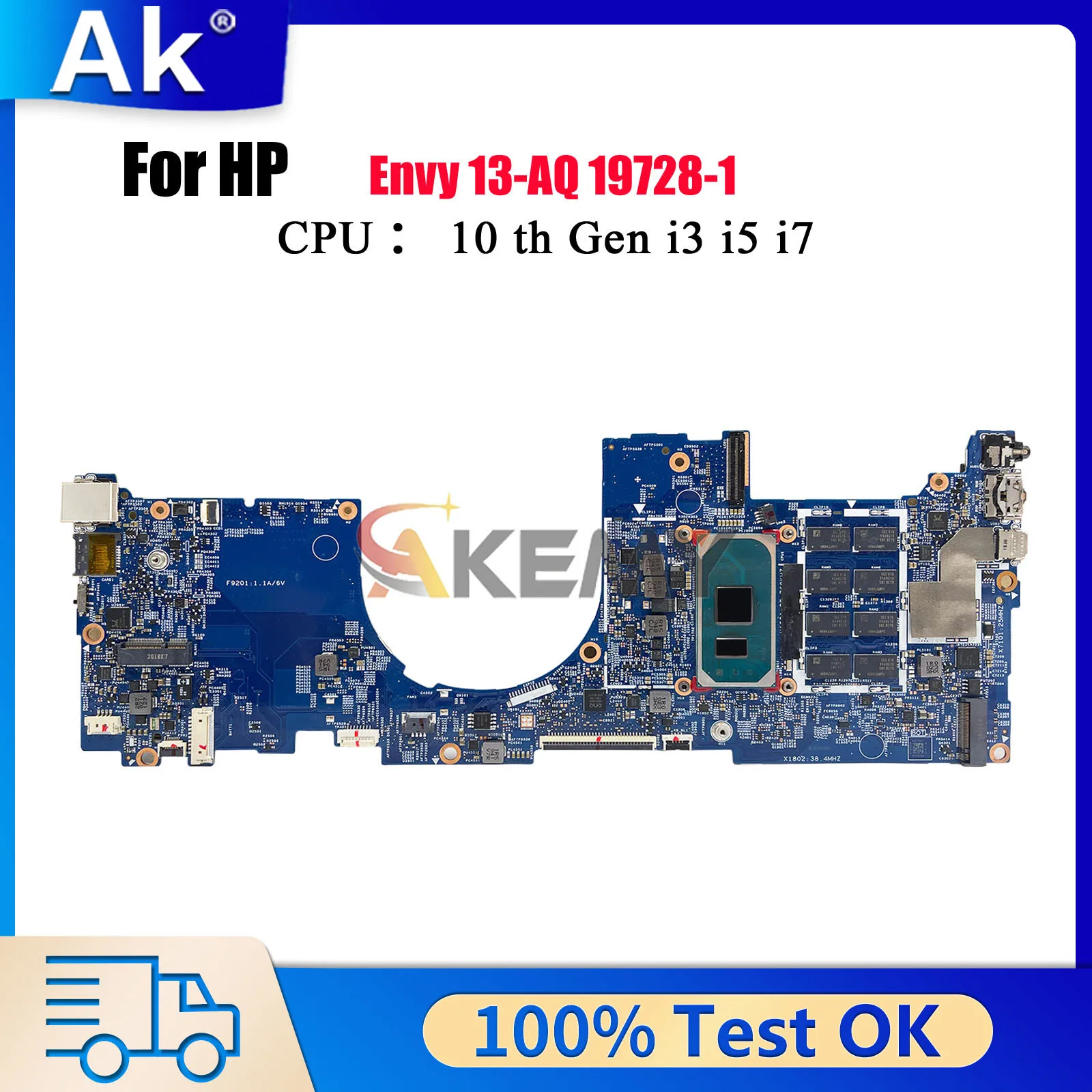 Материнская плата для ноутбука HP Envy 13-AQ L70927-601 L72584-601 19728-1 с процессором i5-1035G1 i7-1065G7, 8 ГБ ОЗУ, 100% полностью протестировано 
Материнская плата для ноутбука HP Envy 13-AQ L70927-601 L72584-601 19728-1 с процессором i5-1035G1 i7-1065G7, 8 ГБ ОЗУ, 100% полностью протестировано