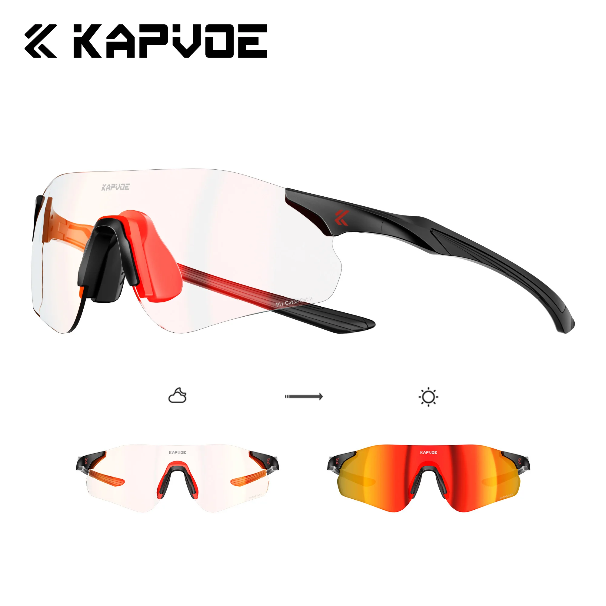 KAPVOE UV400 HD Photochromic Sunglasses Outdoor Fashion Leisure Sunglasses Hiking Cycling Camping MTB Sun Protection Glasses
KAPVOE UV400 HD Photochromic Sunglasses Outdoor Fashion Leisure Sunglasses Hiking Cycling Camping MTB Sun Protection Glasses
