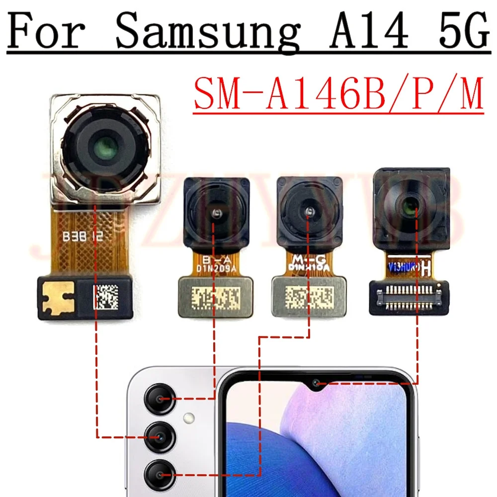 Передняя задняя камера для Samsung Galaxy A14 5G A146B A146P A146U A146M Фронтальная камера для селфи Широкая задняя основная камера Модуль Гибкий кабель 
Передняя задняя камера для Samsung Galaxy A14 5G A146B A146P A146U A146M Фронтальная камера для селфи Широкая задняя основная камера Модуль Гибкий кабель