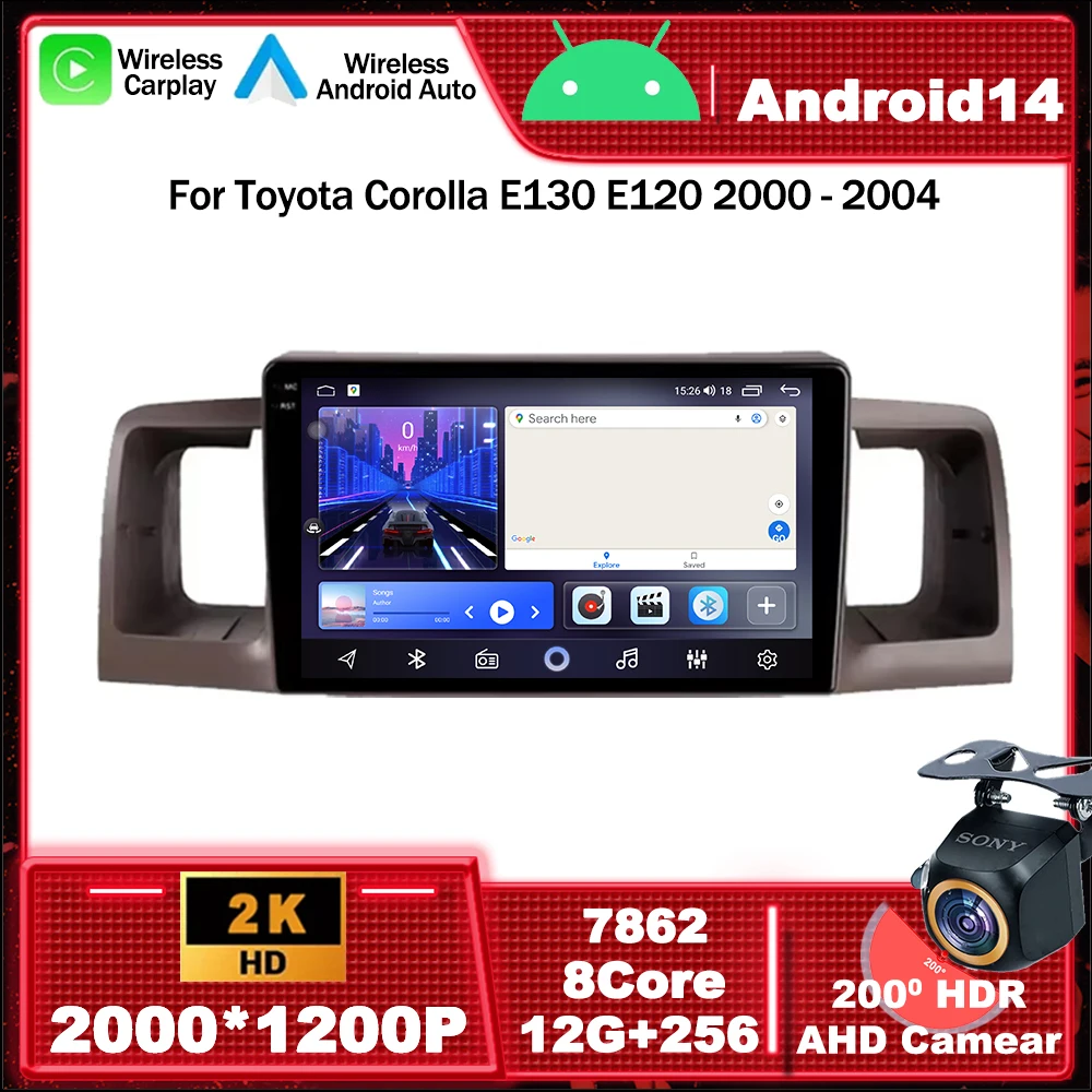 Android 14 для Toyota Corolla E130 E120 2000-2004 Автомобильный радиоприемник Мультимедийный видеоплеер Навигация GPS WIFI QLED Экран BT DSP 4G
Android 14 для Toyota Corolla E130 E120 2000-2004 Автомобильный радиоприемник Мультимедийный видеоплеер Навигация GPS WIFI QLED Экран BT DSP 4G