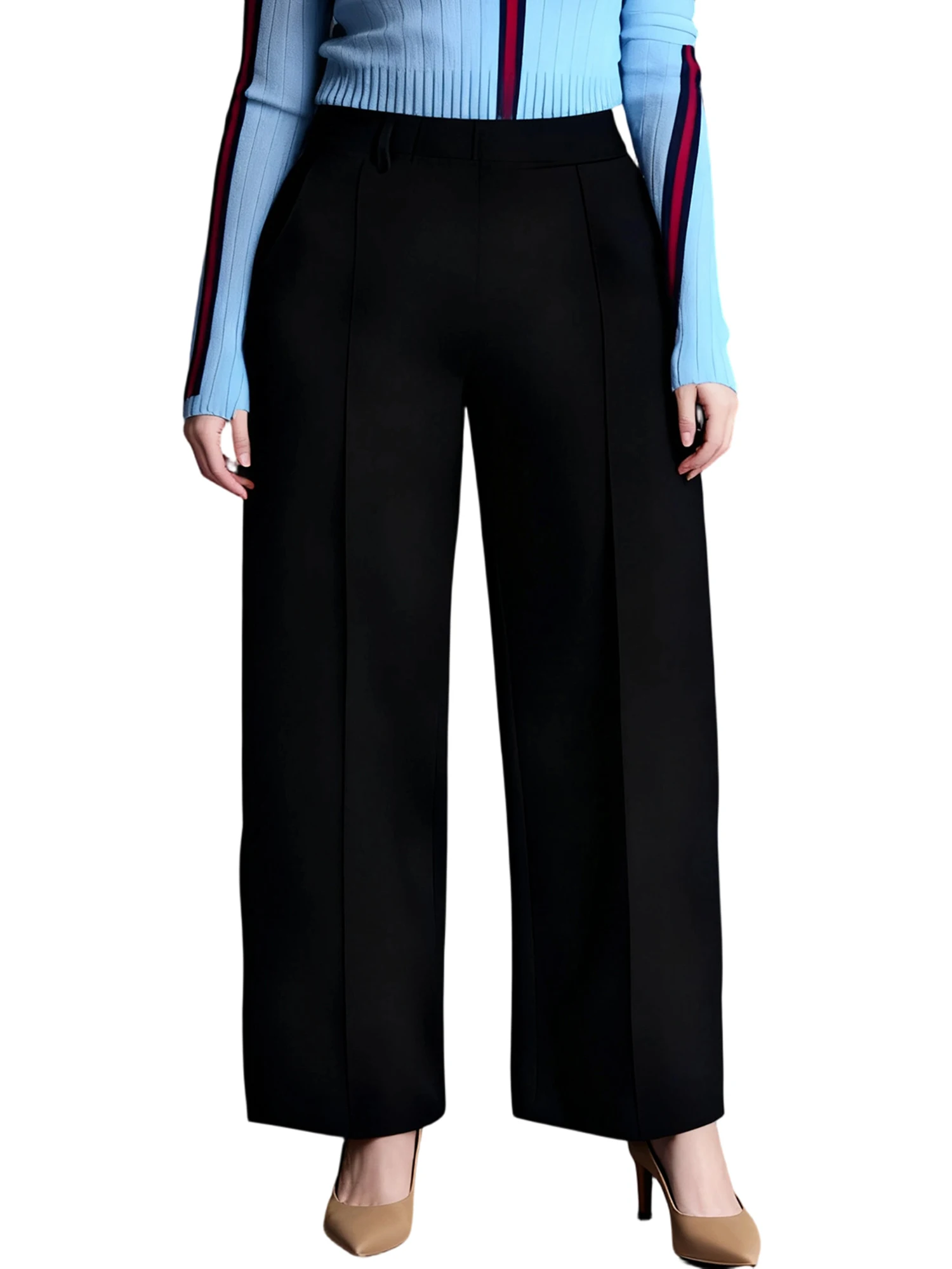 Женские повседневные брюки больших размеров, модные свободные брюки с эластичной резинкой на талии и широкими штанинами с карманом
Женские повседневные брюки больших размеров, модные свободные брюки с эластичной резинкой на талии и широкими штанинами с карманом