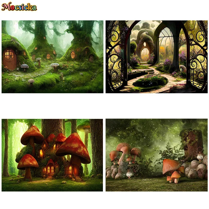 Mocsicka Fairytale World Theme Photography Decor Forest Mushroom House Backdrop Kids Happy Birthday Party Cake Background Props
Mocsicka Fairytale World Theme Photography Decor Forest Mushroom House Backdrop Kids Happy Birthday Party Cake Background Props