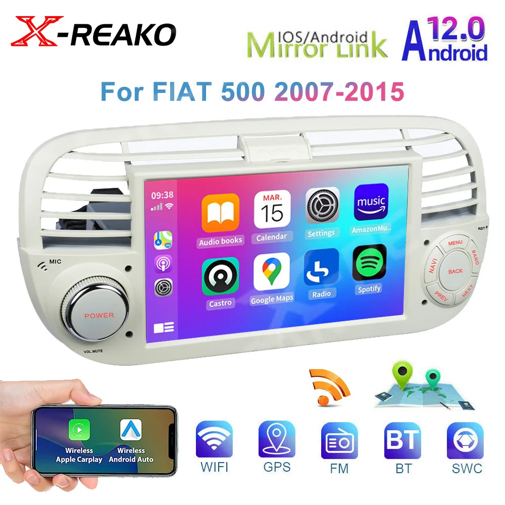 X-REAKO CarPlay Android автомобильное радио для Fiat 500 2007-2015, мультимедийный видеоплеер, интеллектуальная система, головное устройство, навигация, стерео
X-REAKO CarPlay Android автомобильное радио для Fiat 500 2007-2015, мультимедийный видеоплеер, интеллектуальная система, головное устройство, навигация, стерео