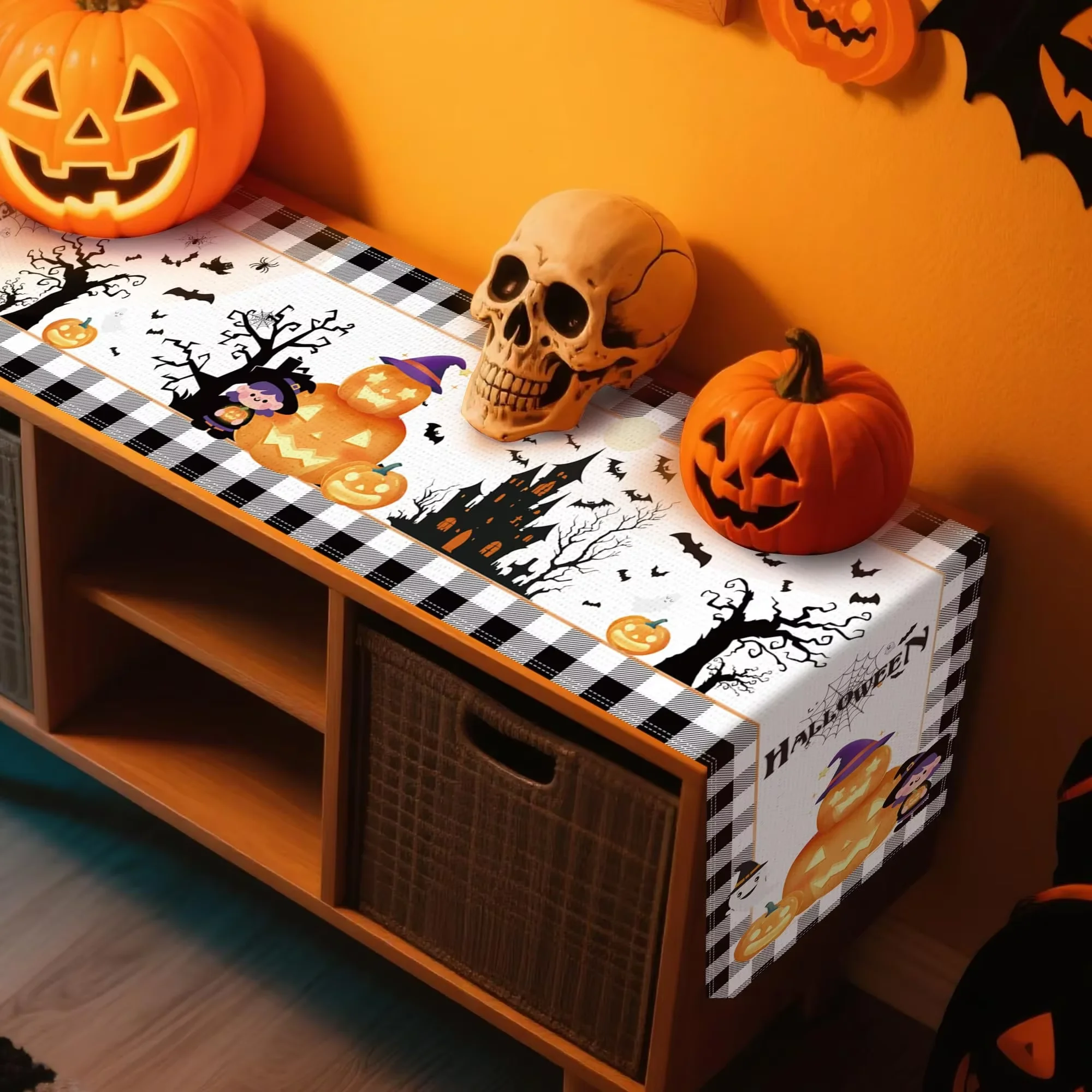 VIKAMA Halloween Autumn Table Runner Home Party Decorations Halloween Party Table Centrepiece Kitchen Dining Table Decoration
VIKAMA Halloween Autumn Table Runner Home Party Decorations Halloween Party Table Centrepiece Kitchen Dining Table Decoration