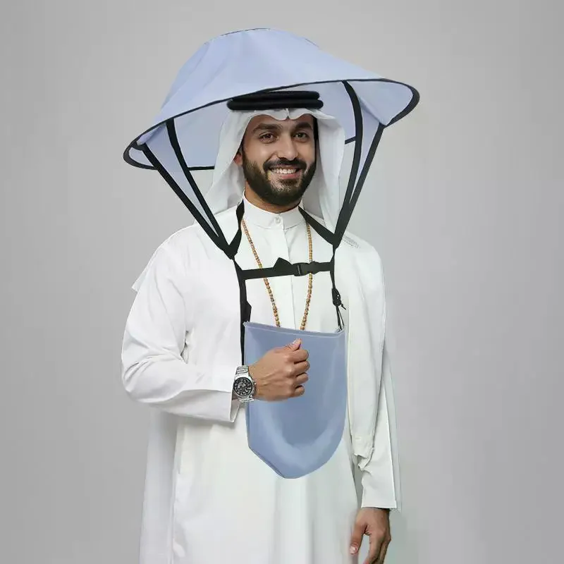 Portable Prayer Sun Hat Foldable Polyester Umbrella Hat Easy To Use Lightweight Sunshade Headwear Outdoor
Portable Prayer Sun Hat Foldable Polyester Umbrella Hat Easy To Use Lightweight Sunshade Headwear Outdoor