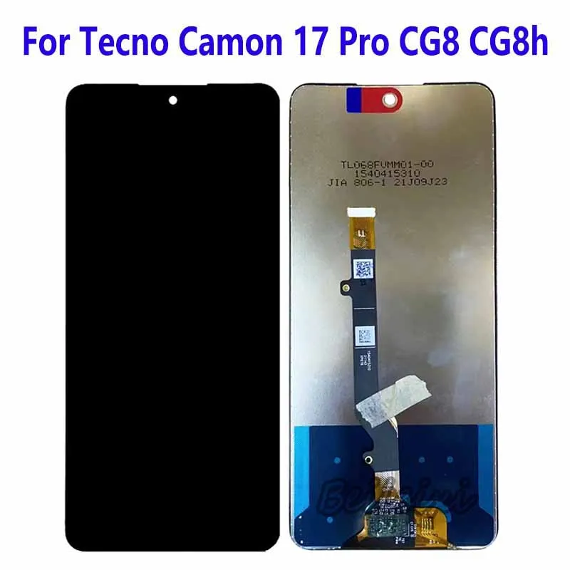 Для Tecno Camon 17 Pro CG8 CG8h CG8H ЖК-дисплей, дигитайзер сенсорного экрана в сборе, сменный аксессуар
Для Tecno Camon 17 Pro CG8 CG8h CG8H ЖК-дисплей, дигитайзер сенсорного экрана в сборе, сменный аксессуар