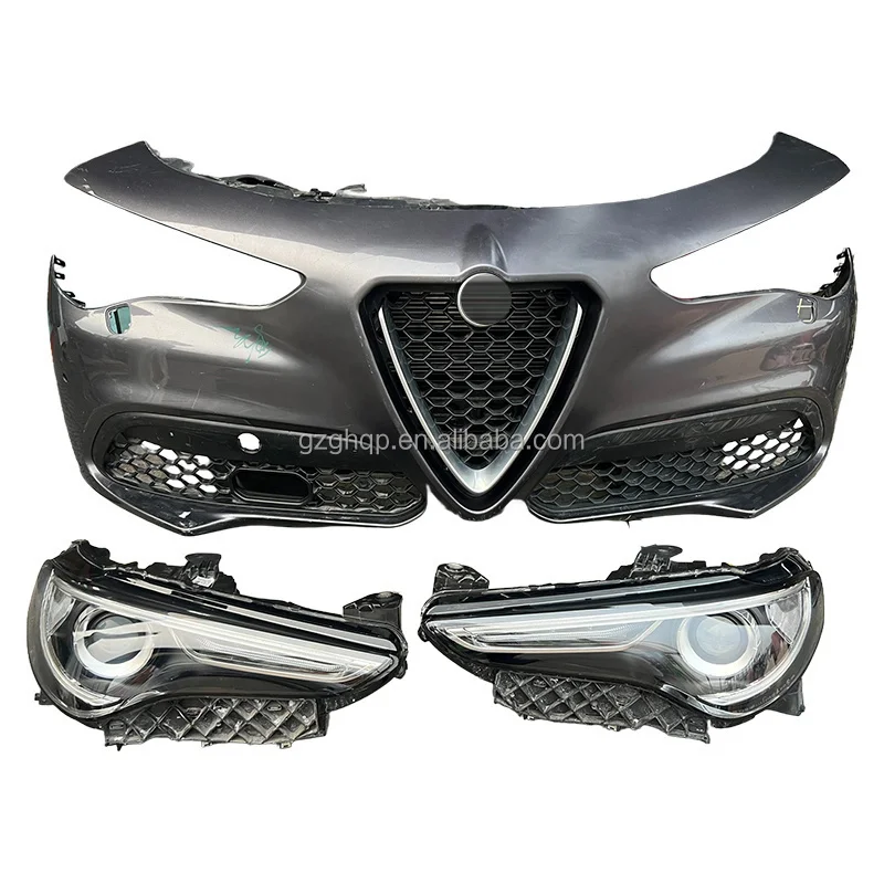 2018-2022 Stelvio Front Bumper Grille Kit High Quality Original Fiberglass Chrome ABS Car Front Fascia Assembly Upper
2018-2022 Stelvio Front Bumper Grille Kit High Quality Original Fiberglass Chrome ABS Car Front Fascia Assembly Upper