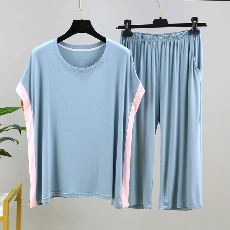 Loose Modal Batwing Sleeve T-Shirt Shorts Set Women Summer Thin Short Sleeve Overhead Sleepwear Comfortable Breathable Home C...
Loose Modal Batwing Sleeve T-Shirt Shorts Set Women Summer Thin Short Sleeve Overhead Sleepwear Comfortable Breathable Home C...