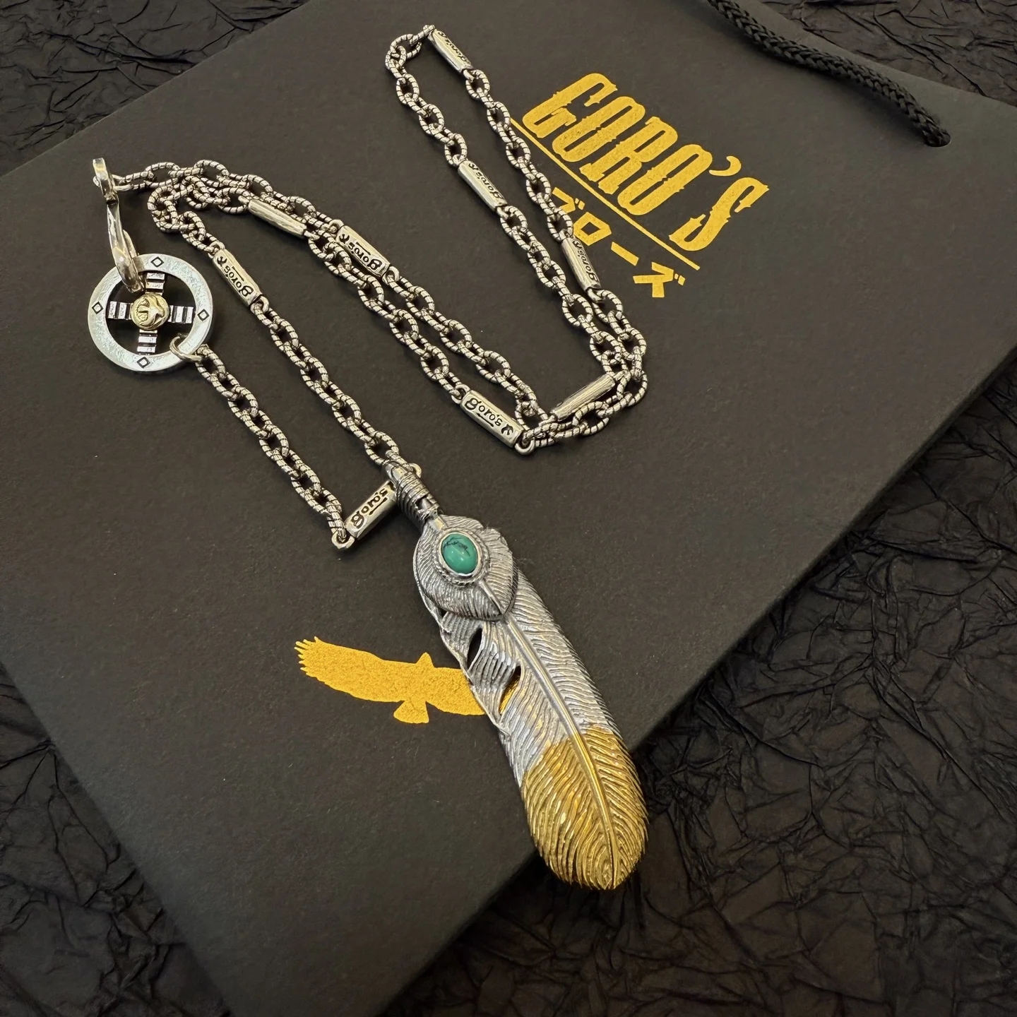 Japan Tide Takahashi Goros Classic Turquoise Feather Pendant Vintage Bamboo Necklace Japanese System Do Old Trend Versatile
Japan Tide Takahashi Goros Classic Turquoise Feather Pendant Vintage Bamboo Necklace Japanese System Do Old Trend Versatile