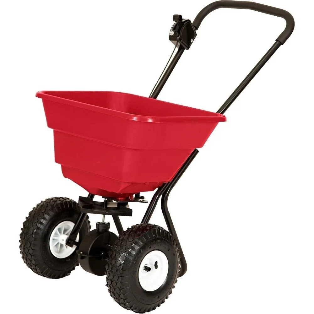 Deluxe Heavy-Duty Walk-Behind Commercial Broadcast Spreader Pre-Assembled with Pneumatic Tires, Built-in Side Spread Control
Deluxe Heavy-Duty Walk-Behind Commercial Broadcast Spreader Pre-Assembled with Pneumatic Tires, Built-in Side Spread Control