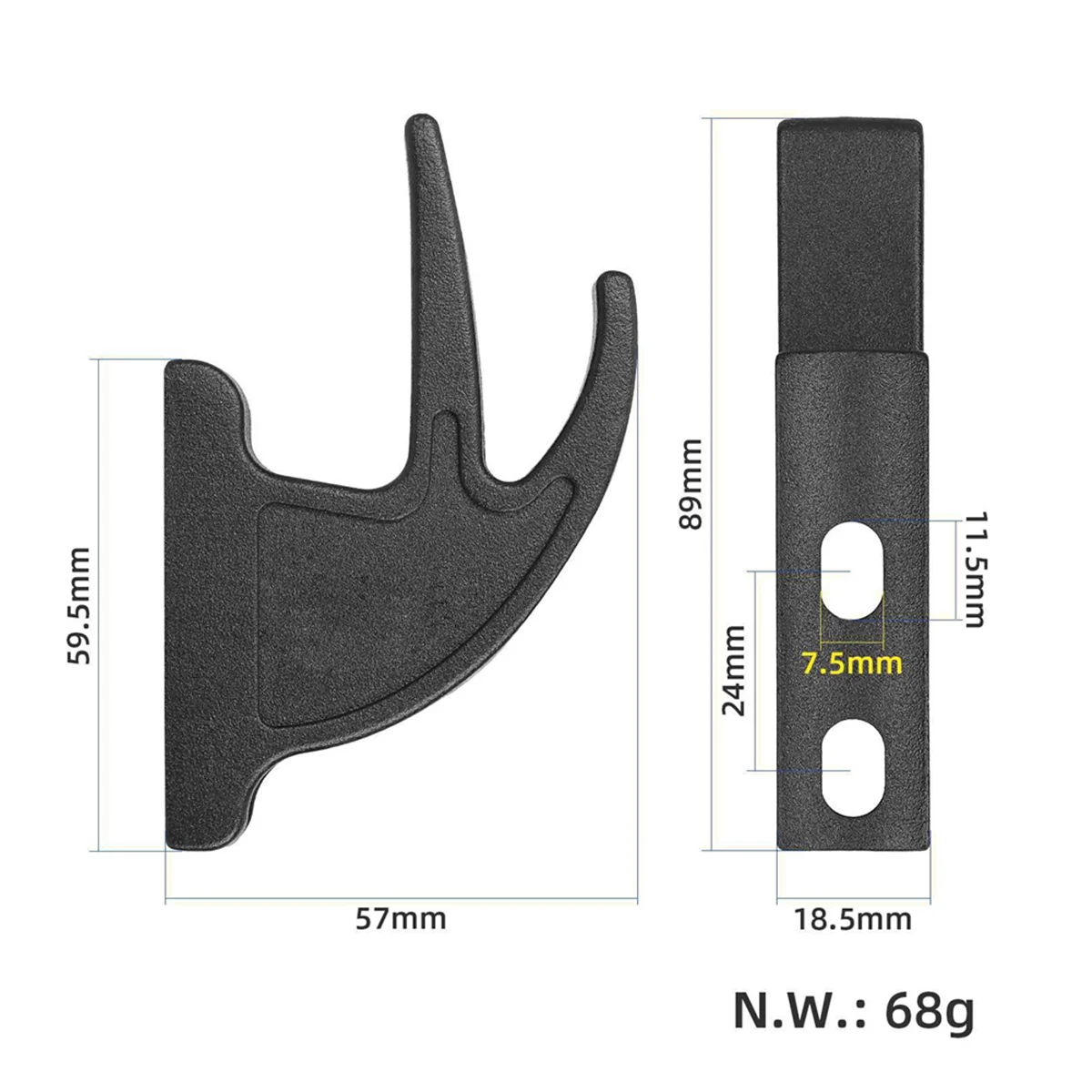 AD08_Universal Electric Scooter Hook, Metal Reinforced Double Hook, Thickened Hook
AD08_Universal Electric Scooter Hook, Metal Reinforced Double Hook, Thickened Hook