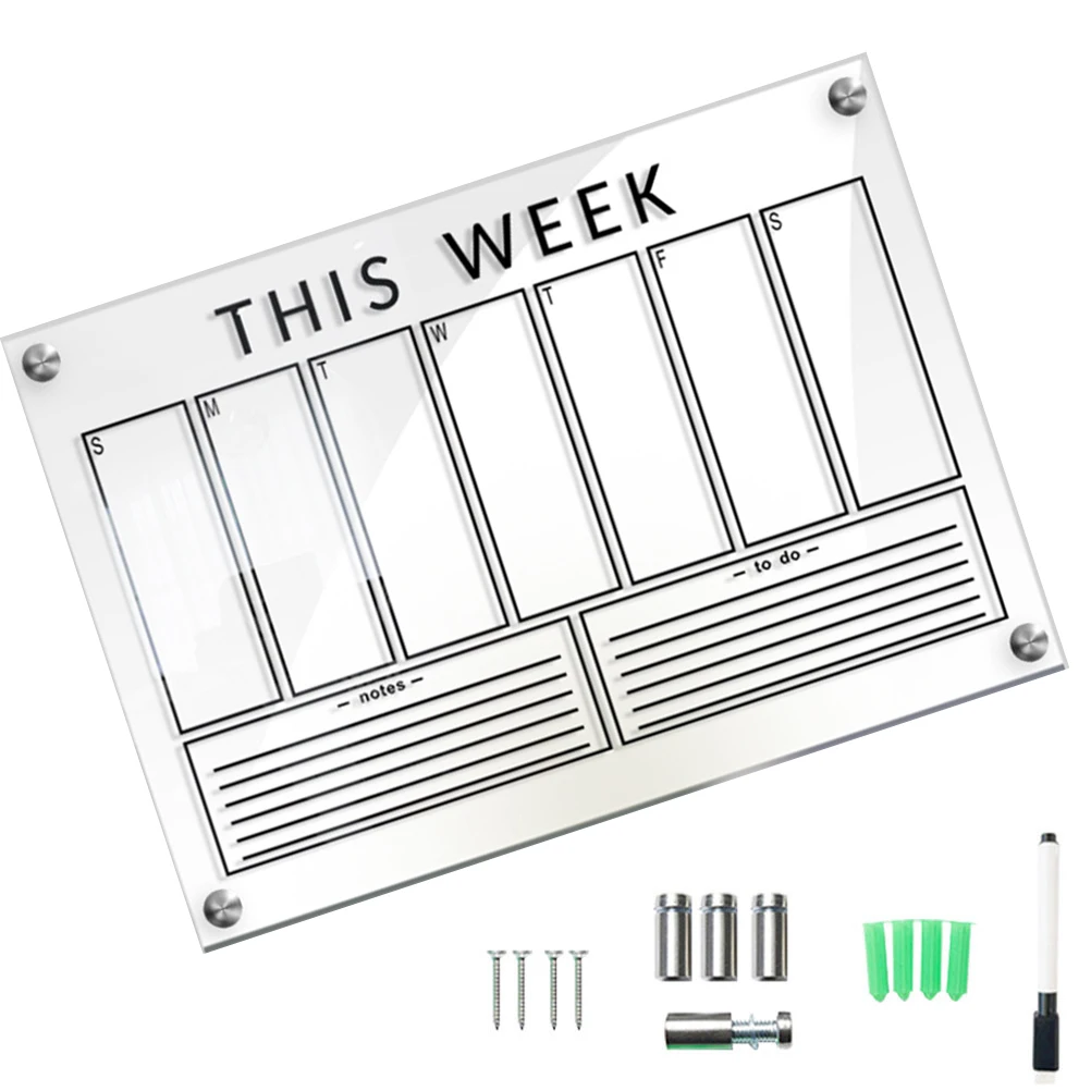 1 set Creative Message Weekly Calendar Dry Erase Hanging Planner Clear Whiteboard Office Accessories Bulletin Board Sets Premium
1 set Creative Message Weekly Calendar Dry Erase Hanging Planner Clear Whiteboard Office Accessories Bulletin Board Sets Premium