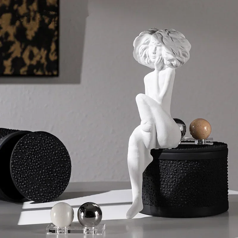 Simple Creative White Black Resin Pensive Beauty Accessories Art Home Desktop Sculpture Crafts Study Room Figurines Decoration
Simple Creative White Black Resin Pensive Beauty Accessories Art Home Desktop Sculpture Crafts Study Room Figurines Decoration