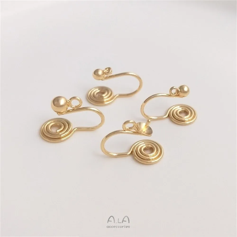 14K Gold-plated Pierced Ears with Rings Mosquito Coils Silicone Ear Clips DIY Ear Accessories E154
14K Gold-plated Pierced Ears with Rings Mosquito Coils Silicone Ear Clips DIY Ear Accessories E154