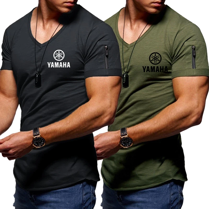 Yamaha Summer Men's V-Neck T-Shirt Short Sleeve Zipper Casual Sport Cotton Moisture-Wicking Breathable Shirt Large Size S-5XL
Yamaha Summer Men's V-Neck T-Shirt Short Sleeve Zipper Casual Sport Cotton Moisture-Wicking Breathable Shirt Large Size S-5XL