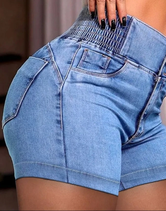 Women's Casual Clothing Buttoned Washed High Waist Denim Shorts Temperament Commuting Female Pockets Fashion Short Jeans
Women's Casual Clothing Buttoned Washed High Waist Denim Shorts Temperament Commuting Female Pockets Fashion Short Jeans