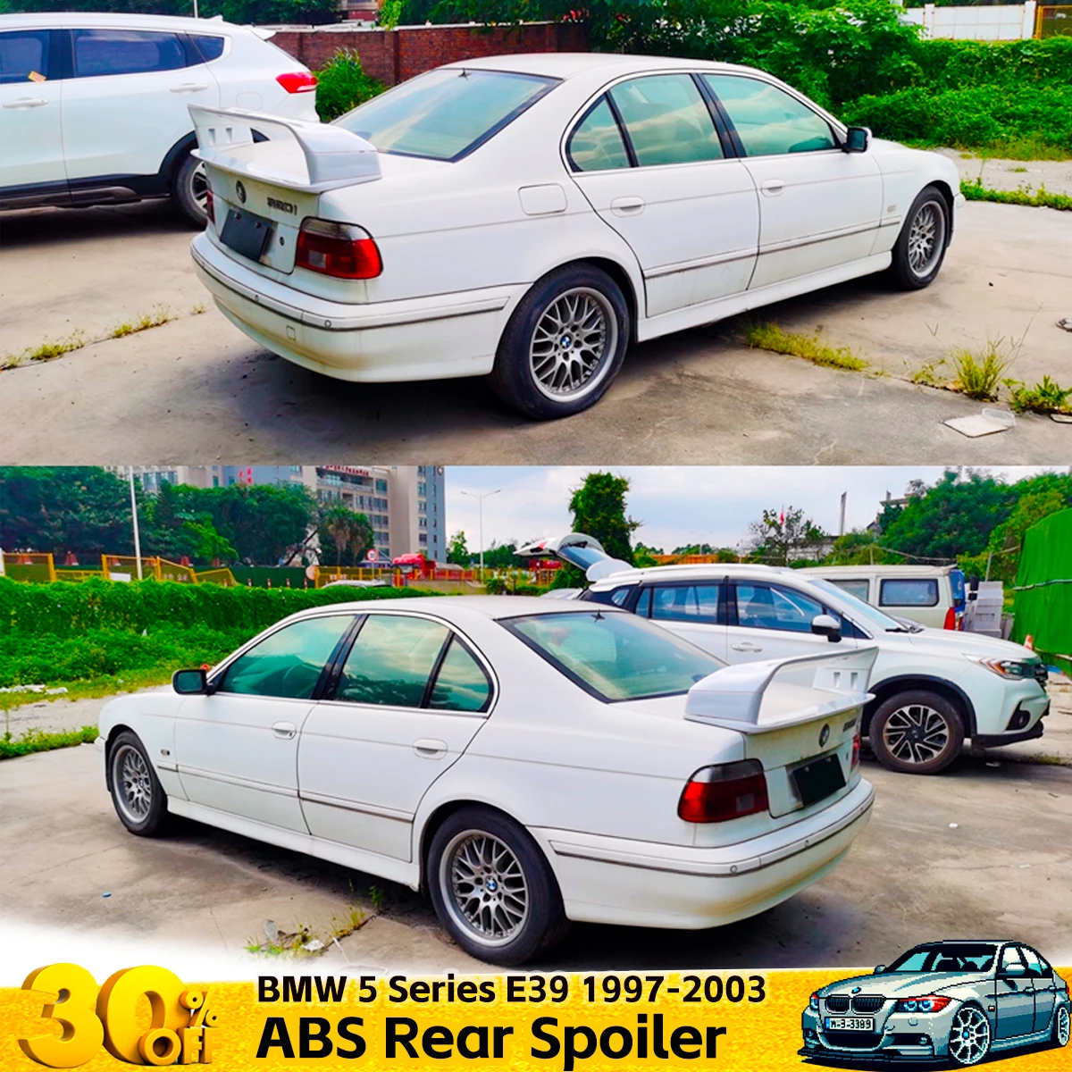 Для BMW 5 серии E39 M5 GT 1997-2003 годов, задний спойлер багажника, черный карбон, внешние тюнинговые аксессуары
Для BMW 5 серии E39 M5 GT 1997-2003 годов, задний спойлер багажника, черный карбон, внешние тюнинговые аксессуары