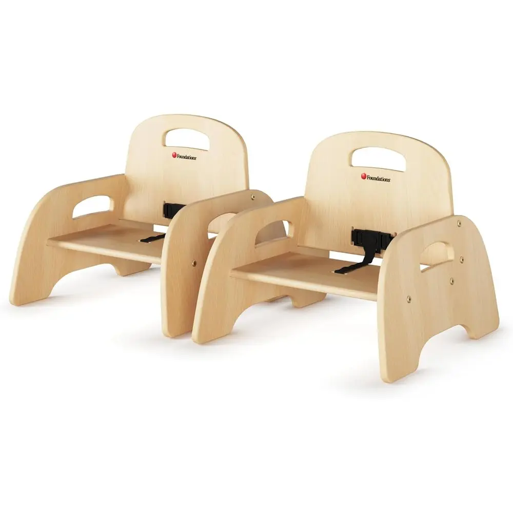 Sturdy Wooden Toddler Chairs, 2-Pack, Wide Base, Adjustable Safety Harness, Stackable, Wipeable Finish, 5 Inch
Sturdy Wooden Toddler Chairs, 2-Pack, Wide Base, Adjustable Safety Harness, Stackable, Wipeable Finish, 5 Inch