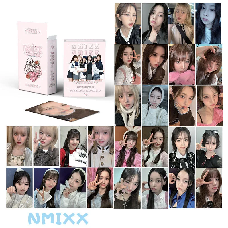 50 шт./компл. NMIXX модные лазерные ломо-карты Sullyoon Bae Haewon Jiwoo милые фотокарточки для селфи Ins стильные открытки коллекция фанатов
50 шт./компл. NMIXX модные лазерные ломо-карты Sullyoon Bae Haewon Jiwoo милые фотокарточки для селфи Ins стильные открытки коллекция фанатов