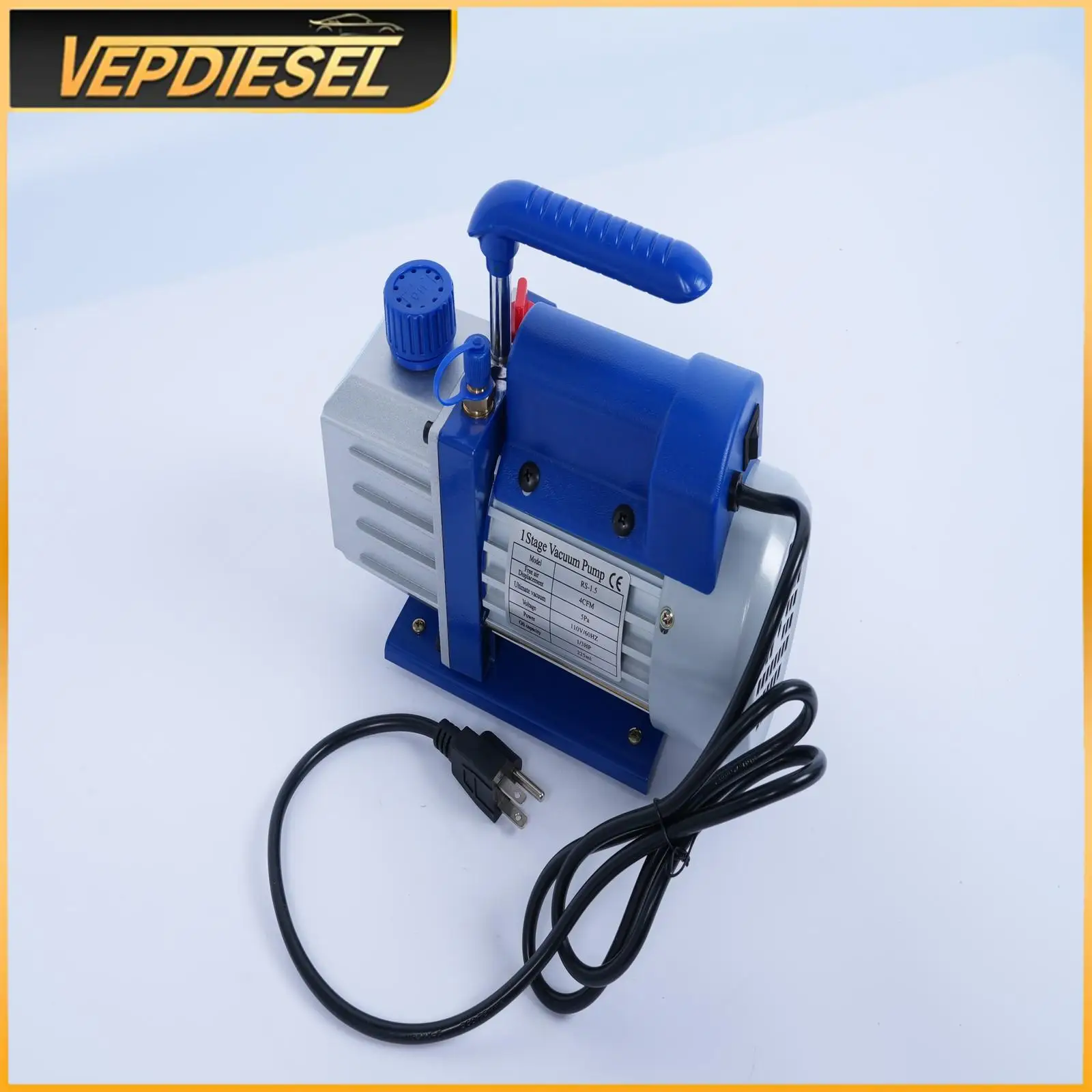 4CFM Single Stage Vacuum Pump for R134a R12 R22 R410a AC Recharging
4CFM Single Stage Vacuum Pump for R134a R12 R22 R410a AC Recharging