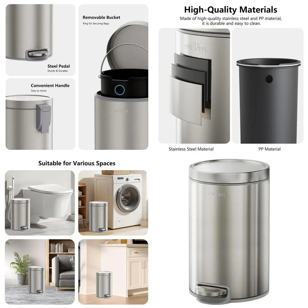5.3 Gallon Kitchen Waste Bin for Home, Office, and Bathroom Use
5.3 Gallon Kitchen Waste Bin for Home, Office, and Bathroom Use