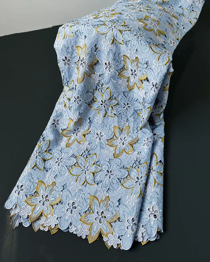 Highest Quality Embroidered Handcut Silky Voile Lace with Stones 2026 African Guipure Fabric Traditional Vintage Celebrants Robe
Highest Quality Embroidered Handcut Silky Voile Lace with Stones 2026 African Guipure Fabric Traditional Vintage Celebrants Robe