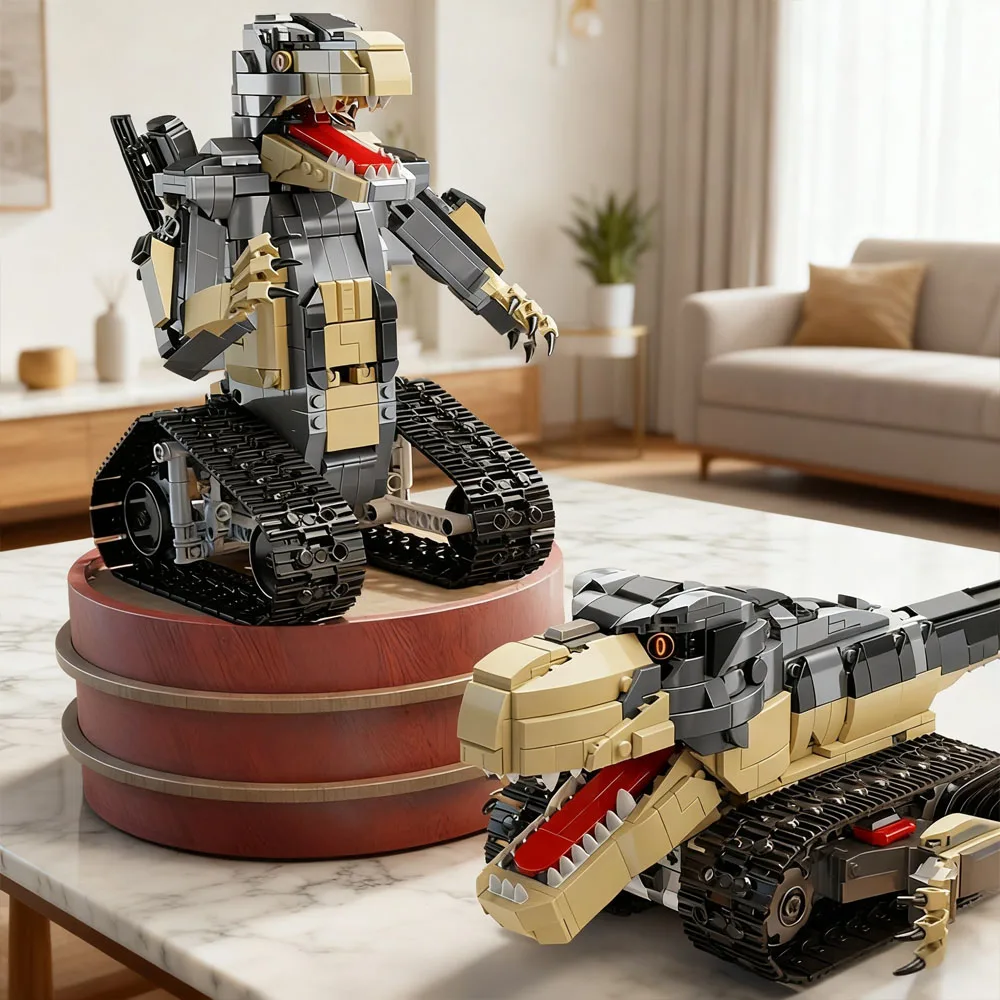 MOC 854 шт., модель автомобиля динозавра Юрского периода, строительные блоки, пульт дистанционного управления, архитектурные шедеврики для украшения комнаты, подарки
MOC 854 шт., модель автомобиля динозавра Юрского периода, строительные блоки, пульт дистанционного управления, архитектурные шедеврики для украшения комнаты, подарки