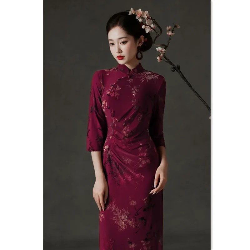 Yourqipao Китайское традиционное улучшенное вечернее платье Ципао Ципао 2025 Ципао с длинным рукавом для женщин
Yourqipao Китайское традиционное улучшенное вечернее платье Ципао Ципао 2025 Ципао с длинным рукавом для женщин