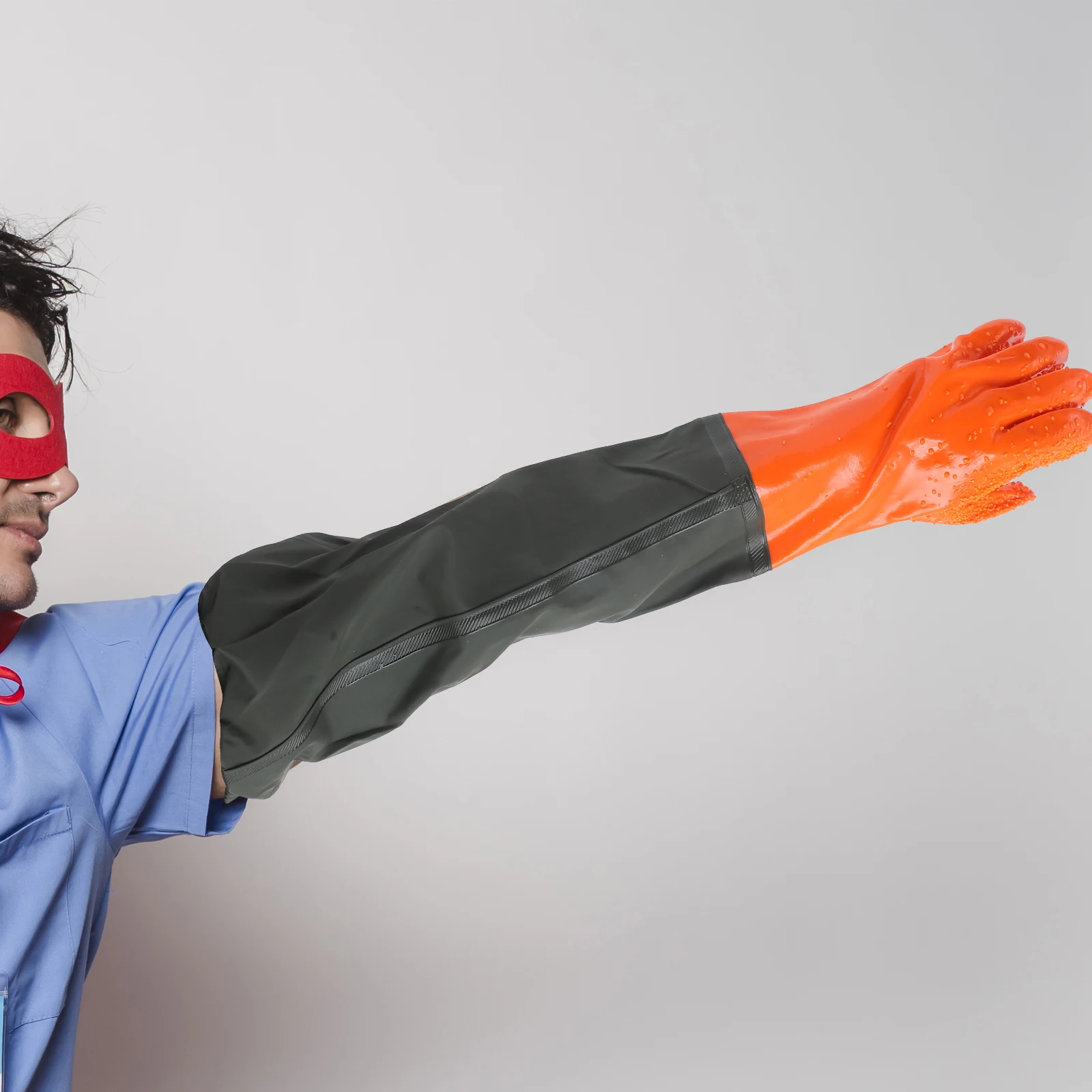 Extra Long Waterproof ange PVC Heavy Duty Sleeve Fishing Garden Long Gloves Portable Gardening Fish Tank Protective Gloves
Extra Long Waterproof ange PVC Heavy Duty Sleeve Fishing Garden Long Gloves Portable Gardening Fish Tank Protective Gloves