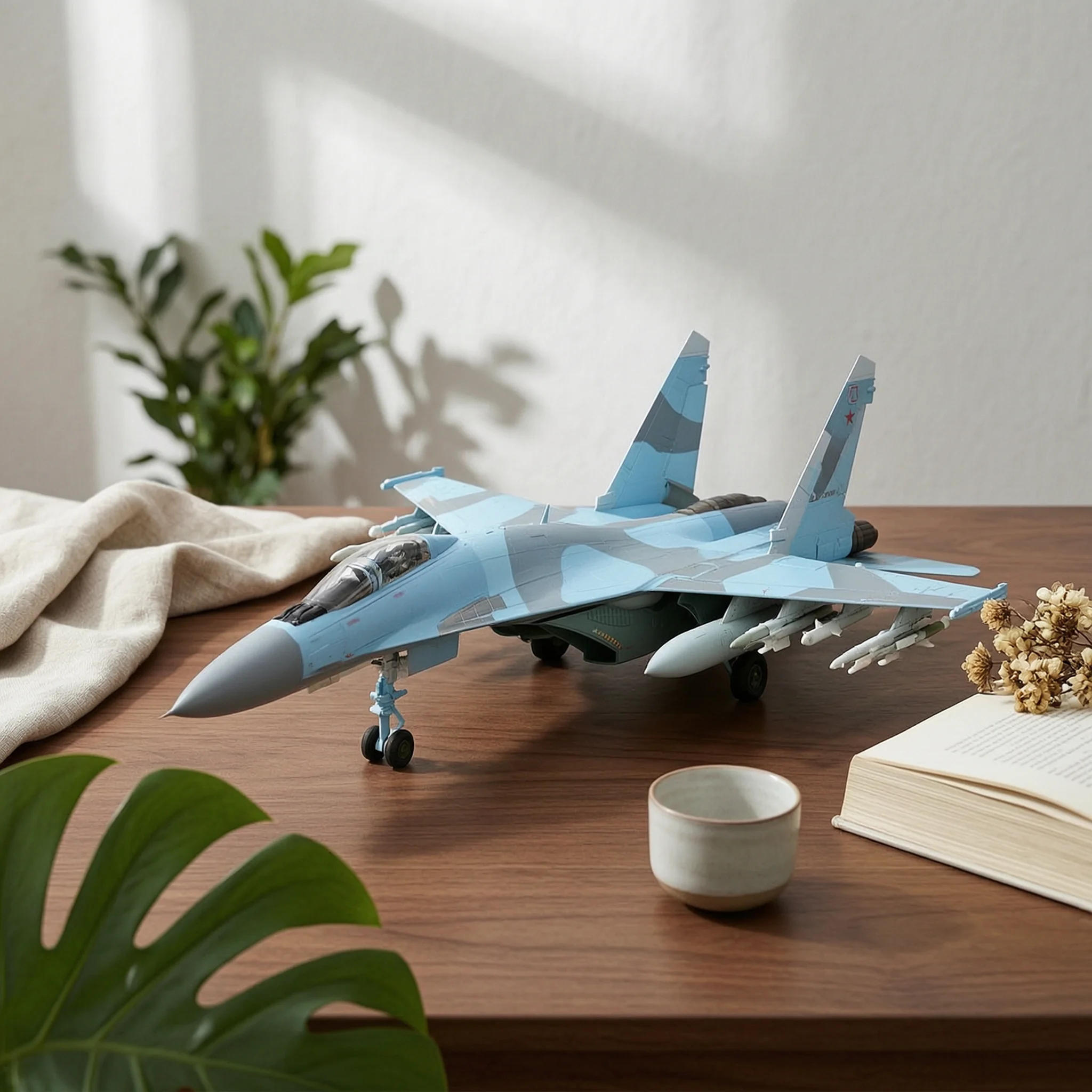 SU-27 Fighter Jet Model Realistic Fighter Jet Model with Missiles Toy Detailed Collectible for Collectors, Desk Display, Office
SU-27 Fighter Jet Model Realistic Fighter Jet Model with Missiles Toy Detailed Collectible for Collectors, Desk Display, Office