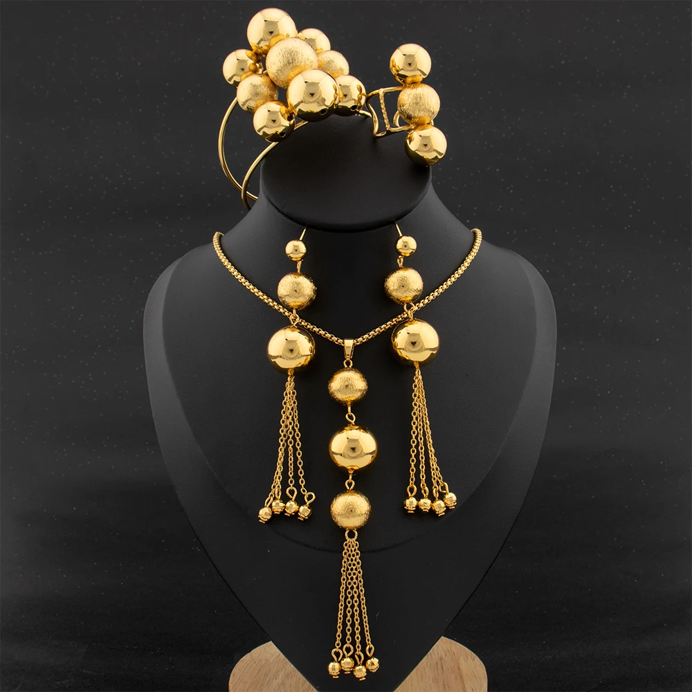 Fashion Copper Jewelry Sets Women Necklace Earrings Pendant Bangle Ring African Jewellery Sets for Trendy Daily Wear Party Gift
Fashion Copper Jewelry Sets Women Necklace Earrings Pendant Bangle Ring African Jewellery Sets for Trendy Daily Wear Party Gift