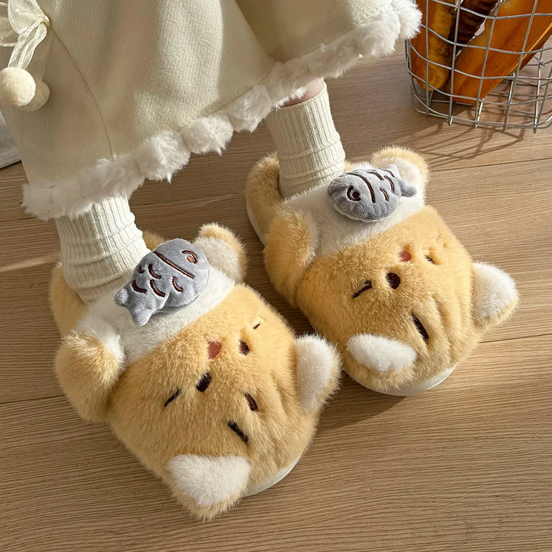 Cotton Slippers for Women2025New Style Autumn and Winter Home Cartoon Cute Cat Warm Fleece Thick-soled Cotton Slippers for Girls
Cotton Slippers for Women2025New Style Autumn and Winter Home Cartoon Cute Cat Warm Fleece Thick-soled Cotton Slippers for Girls