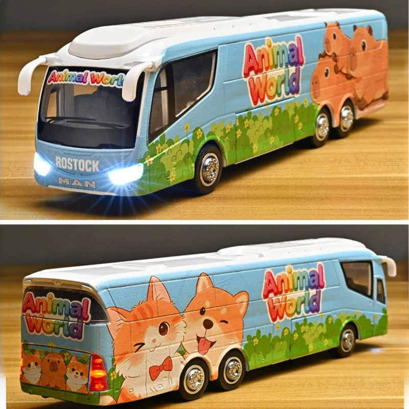 1:55 Animal Bus Simulation Alloy Die Casting Sound and Light Cartoon Car Model Toy Car Cute Painting Style Children's Gift
1:55 Animal Bus Simulation Alloy Die Casting Sound and Light Cartoon Car Model Toy Car Cute Painting Style Children's Gift