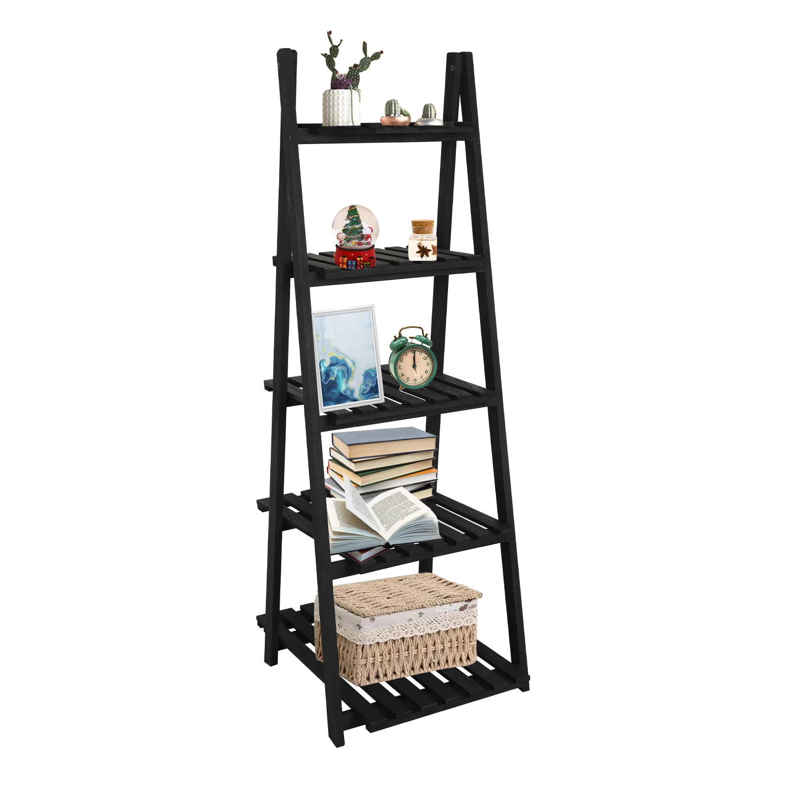 5 Tier Bookshelf, Modern Open Bookcase, Ladder Bookshelf Open Storage Rack Wood Ladder Shelf, Bookcase Shelf Storage Organizer
5 Tier Bookshelf, Modern Open Bookcase, Ladder Bookshelf Open Storage Rack Wood Ladder Shelf, Bookcase Shelf Storage Organizer