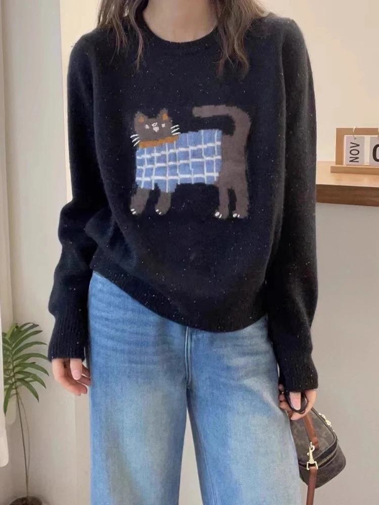 Ele round Ne Long Sve Knitted Sweater Embroidery Base Layer Autumn Winter Faionable Women's Camere Sweater
Ele round Ne Long Sve Knitted Sweater Embroidery Base Layer Autumn Winter Faionable Women's Camere Sweater