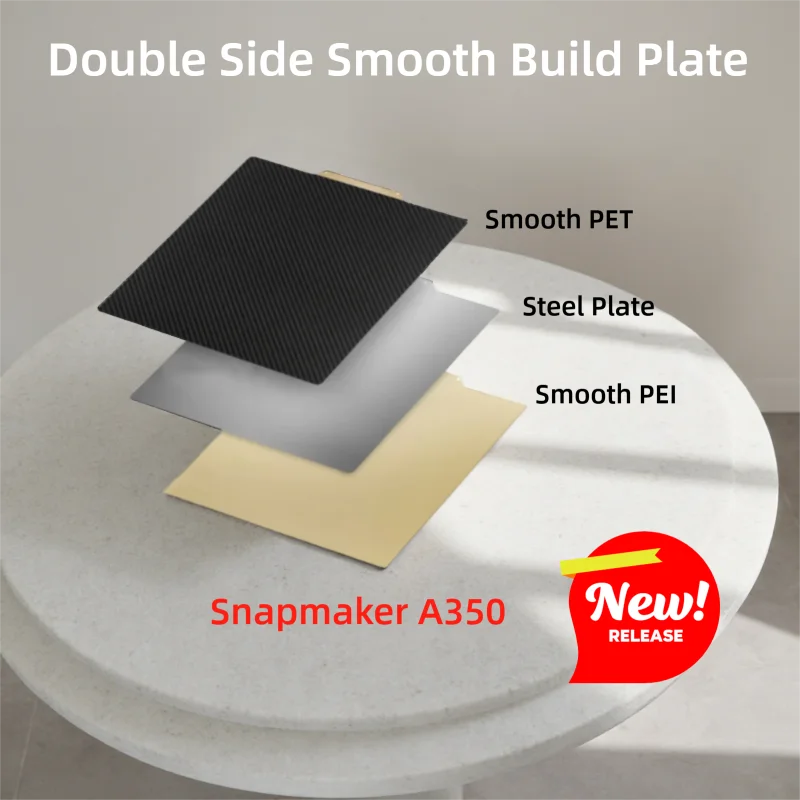 Smooth PEI Plate for Snapmaker A350 Build Plate 335x365mm Double Sided Smooth PEI PET Spring Steel Sheet 3D Printer Parts
Smooth PEI Plate for Snapmaker A350 Build Plate 335x365mm Double Sided Smooth PEI PET Spring Steel Sheet 3D Printer Parts