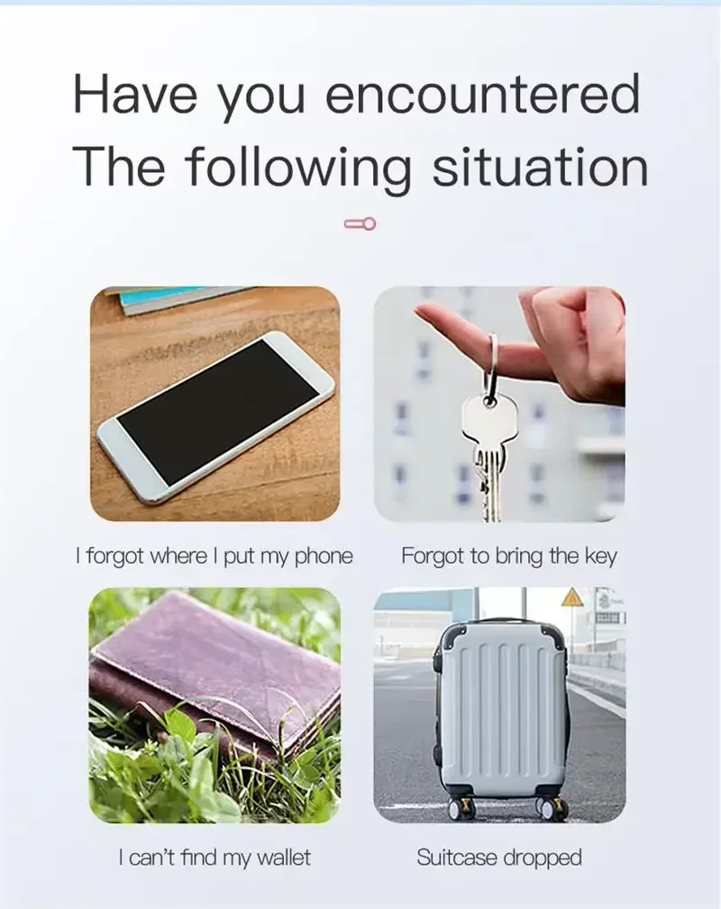 Mini GPS Tracker Bluetooth5.0 Anti-Lost Smart Device Pets Elderly Kid Car Suitcase Wallet Tracking Car Locator For IOS Android