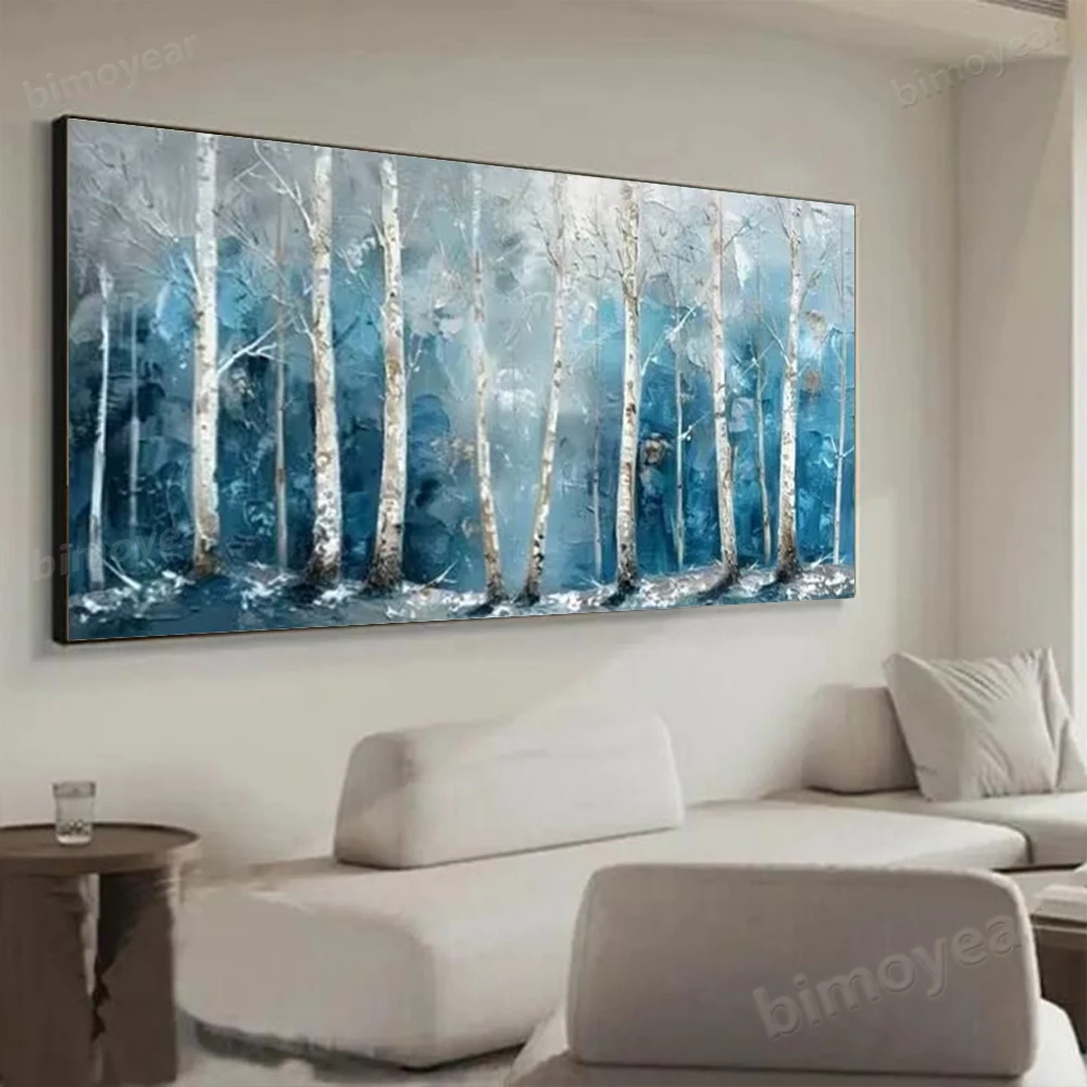 100% Hand Painted Abstract Oil Painting Blue Forest Landscape Wall Art Picture On Canvas Mural For Living Room Home Decor Paint 
100% Hand Painted Abstract Oil Painting Blue Forest Landscape Wall Art Picture On Canvas Mural For Living Room Home Decor Paint