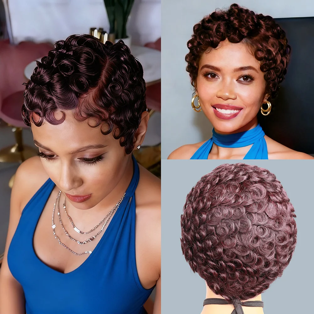 99J HD Lace Wig 13x4 Curly Human Hair Wigs Brazilian Pre Plucked Transparent Lace Front Wig Glueless Human Hair Wig For Women
99J HD Lace Wig 13x4 Curly Human Hair Wigs Brazilian Pre Plucked Transparent Lace Front Wig Glueless Human Hair Wig For Women