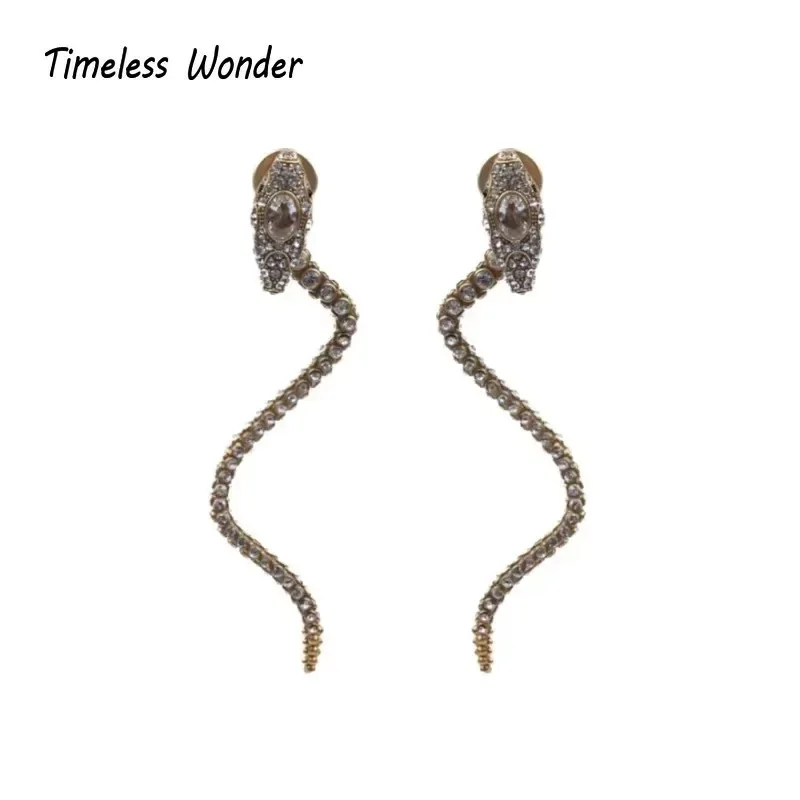 Timeless Wonder Retro Zircon Snake Stud Earrings for Women Designer Fine Jewelry Runway Top Luxury Rare Versatile neat 5623
Timeless Wonder Retro Zircon Snake Stud Earrings for Women Designer Fine Jewelry Runway Top Luxury Rare Versatile neat 5623