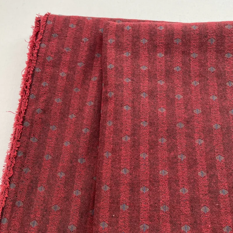 Vintage yarn-dyed striped polka dot dark red cotton fabric for shirt dress diy fabric
Vintage yarn-dyed striped polka dot dark red cotton fabric for shirt dress diy fabric