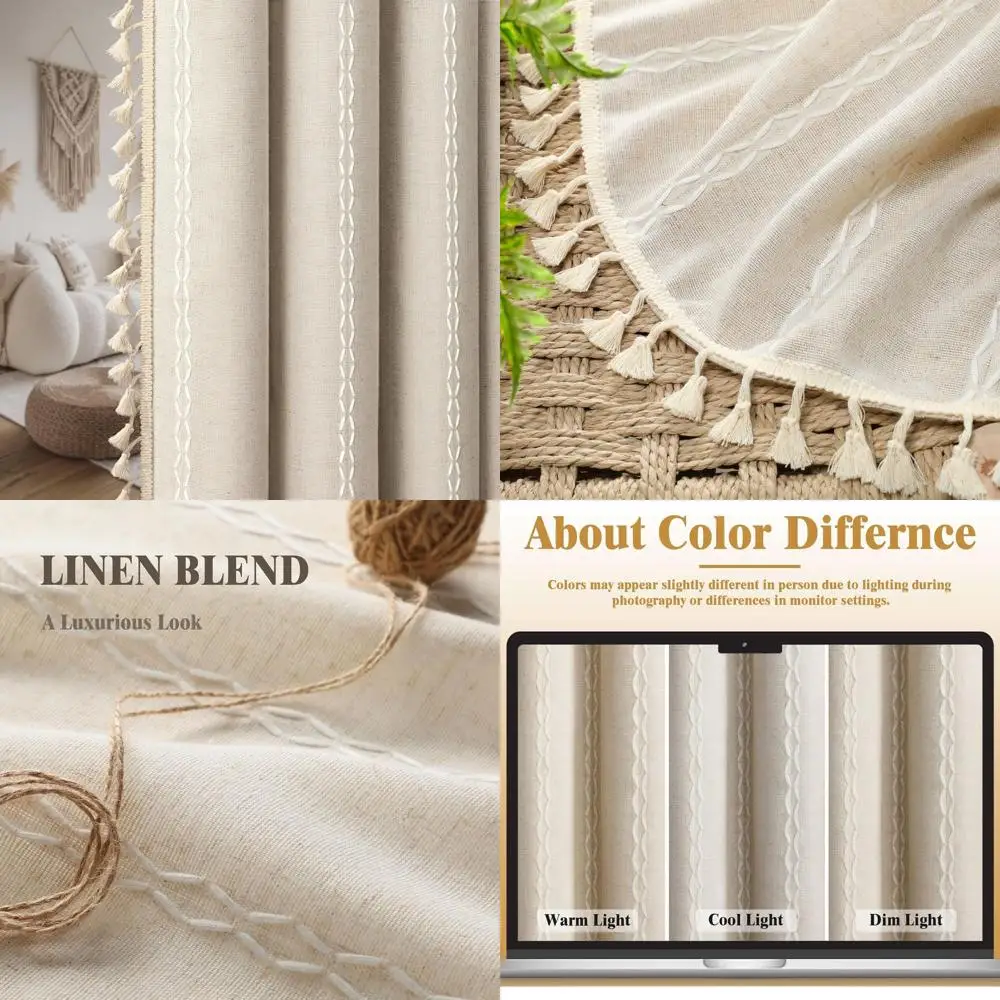Льняные текстурированные шторы в стиле фермерского дома, 84 дюйма, бежевые, с кистями и хлопковой вышивкой для гостиной и спальни
Льняные текстурированные шторы в стиле фермерского дома, 84 дюйма, бежевые, с кистями и хлопковой вышивкой для гостиной и спальни