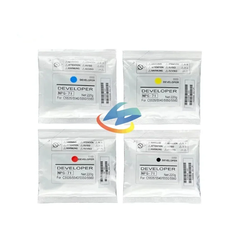 4 шт. NPG71 порошок разработчика, совместимый для Canon C5535 C5540 C5550 C5560, высокостабильный порошок разработчика CMYK/220G
4 шт. NPG71 порошок разработчика, совместимый для Canon C5535 C5540 C5550 C5560, высокостабильный порошок разработчика CMYK/220G