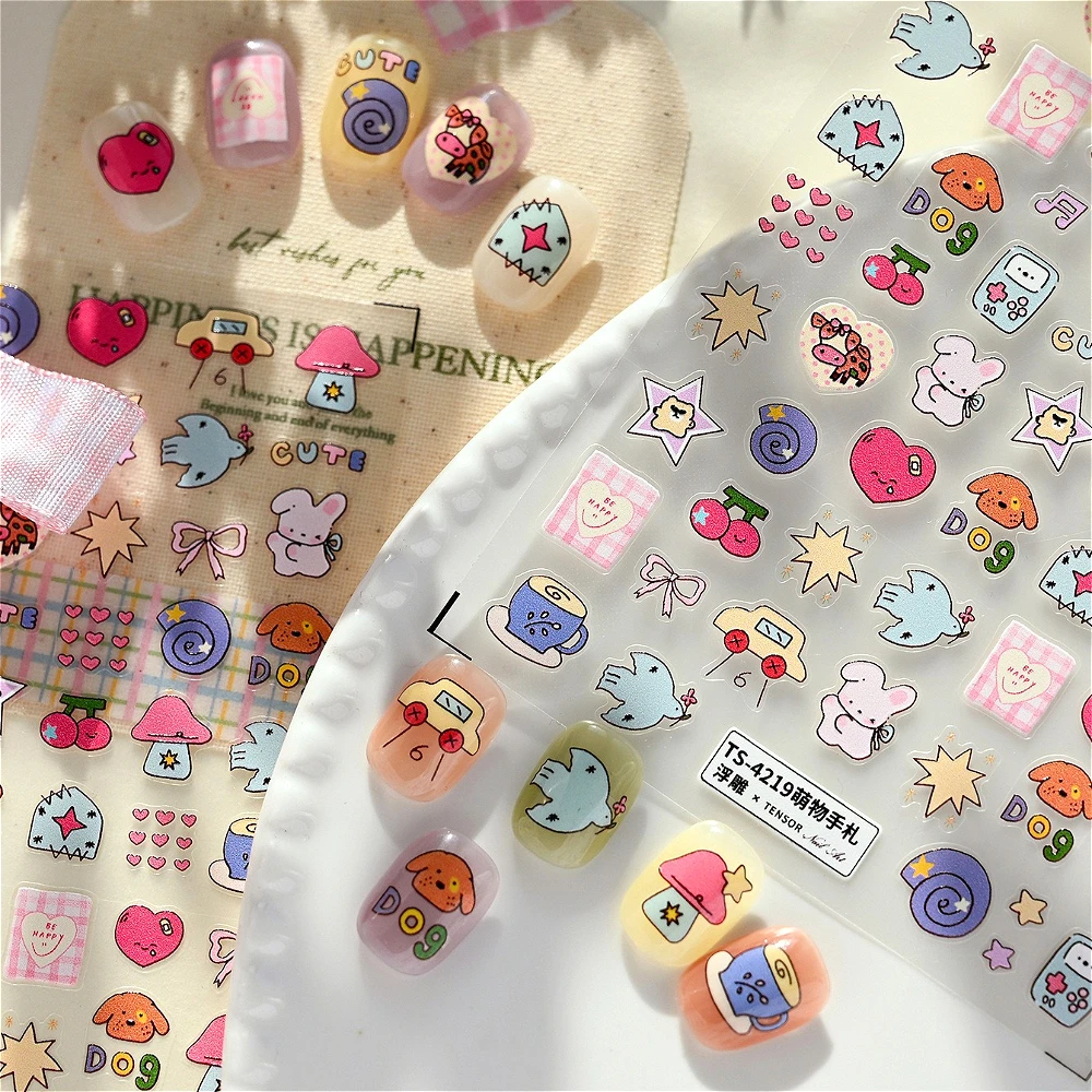 Cartoon Cute Graffit Rabbit Dog Bird Cow Snail Shell Cherry Bow Love Stars Car Mushroom Nail Art Stickers Lovely Manicure Decals
Cartoon Cute Graffit Rabbit Dog Bird Cow Snail Shell Cherry Bow Love Stars Car Mushroom Nail Art Stickers Lovely Manicure Decals