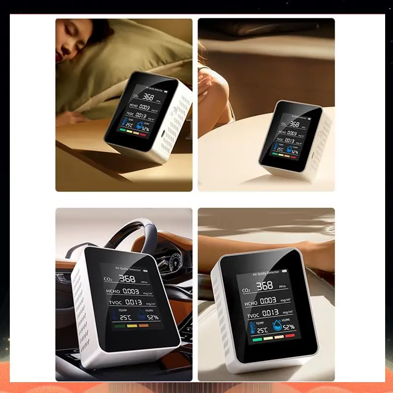 Air Quality Monitor 5 In 1 Air Quality Detector C02 Detector HCHO TVOC Tester LCD Temperature Humidity Tester-TCE
Air Quality Monitor 5 In 1 Air Quality Detector C02 Detector HCHO TVOC Tester LCD Temperature Humidity Tester-TCE